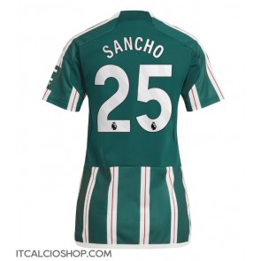 Manchester United Jadon Sancho #25 Seconda Maglia Femmina 2023-24 Manica Corta